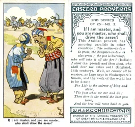 Si je suis maître, et que vous êtes maître, qui conduira les ânes, 1932